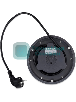 Чайник электрический Hyundai HYK-S7777 1.7 л, 2200 Вт, графит/серебристый корпус: металл