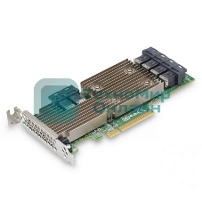 HBA-адаптер Broadcom 9305-24i SGL (05-25699-00/03-25699-02007) PCIe 3.0 x8 LP, SAS/SATA 12G HBA, 24port(6*int SFF8643), 3224 IOC