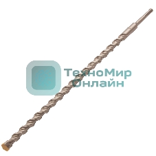 Бур по бетону Denzel двойная спираль, Cobalt W-tip, 18x460 мм, SDS PLUS