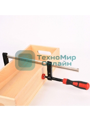 Струбцина F-образная усиленная Deli DL110525Z 250x50 мм, макс. усилие зажима 2000N, резьба 12мм