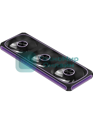 Вентилятор для корпуса Formula V Line AIR FUSION 3 BK REVERSE, 360x120x28мм, ARBG 3pin + PWM 4pin, 500-1800 RPM, 37.83 DBA MAX, HYDRO BEARING