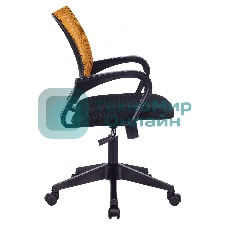 Кресло Бюрократ CH-695N/OR/TW-11 оранжевый/черный, сетка, 120 кг, механизм качания