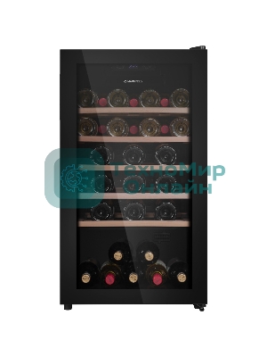 Винный шкаф Maunfeld MFWC-124S56 черный, 124 л, 1 отсек, 56 бут., класс G