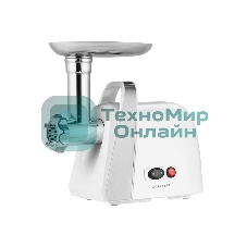 Мясорубка электрическая Galaxy Line GL 2421 белый, 1600 Вт, 1.5 кг/мин, реверс, защита от перегрузки, металлический лоток, насадки - 5