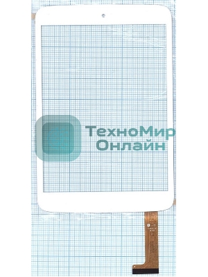 Сенсорное стекло (тачскрин) OLM-080A0241-PG. белое