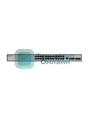 Коммутатор ORIGO Managed L3 Switch 24x1000Base-T PoE, 4x10Gbase-X SFP+, PoE Budget 370W, RJ45 Console, 19