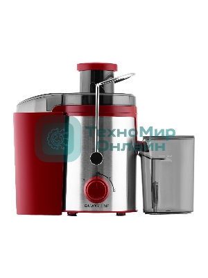 Соковыжималка GALAXY LINE GL 0816 красный/серебристый, центробежная, 850 Вт, 550 мл, механическое