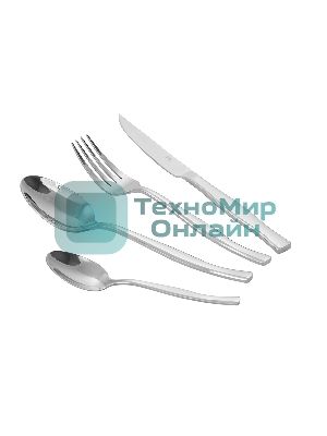 Набор столовых приборов LARA LR10-14/24 ORION 24 пр, зеркальная полировка, остр. вилка, нож для стейка