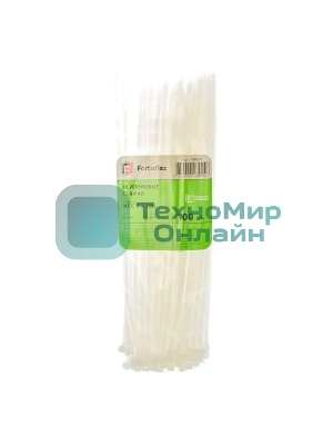Нейлоновые стяжки Fortisflex КСС 5х300 мм белый 100 штук