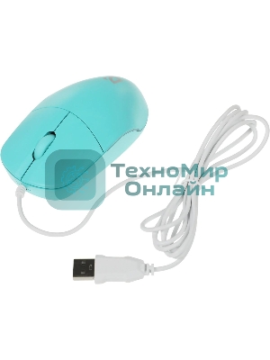 Мышь проводная Defender Azora MB-241 голубой, 1200 dpi, USB, кнопки - 3