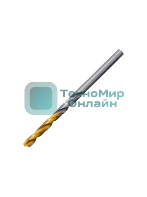 Сверло спиральное по металлу Denzel 4 x 75мм, Р6М5, Golden Tip