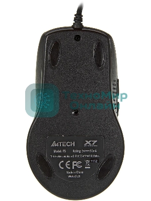 Мышь проводная A4Tech F5 черный, 3000 dpi, USB, кнопки - 7