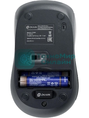 Мышь беспроводная Oklick 675MW черный, 800 dpi, радиоканал, USB, кнопки - 3