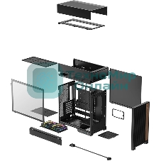 Корпус DeepCool CL660, Midi-Tower, чёрный, 2 x 120 мм