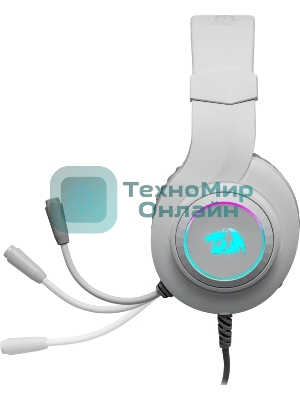 Гарнитура Redragon Hylas белая, проводная, USB / 2 x mini jack 3.5 мм, подсветка