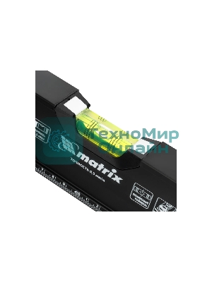 Уровень алюминиевый Matrix, усиленный, фрезерованный, 3 глазка, 2 комп. рукоятки, 800 мм