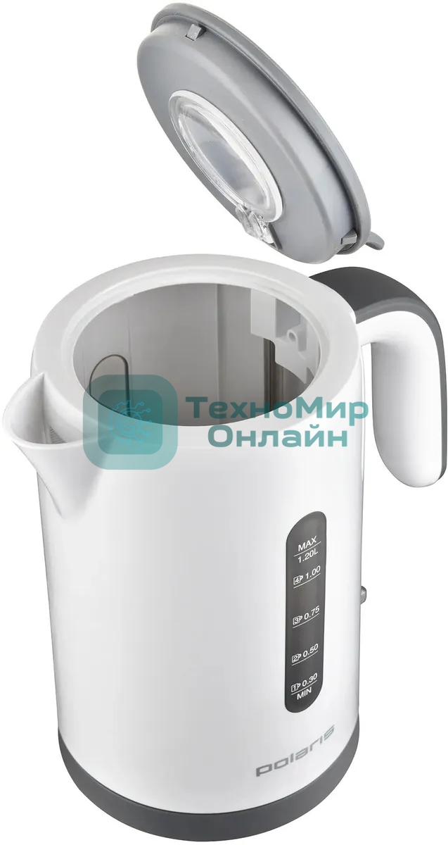 Чайник электрический Polaris PWK 1220C Water Way Pro 1.2 л, 2200 Вт, белый корпус: пластик (PWK 1220C)