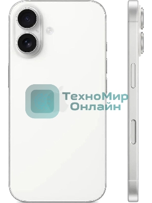 Смартфон Apple iPhone 16, 8/128Gb, белый