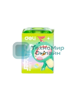 Точилка для карандашей ручная Deli EH552 Little Singer, 1 отверстие, пластик, ассорти, коробка