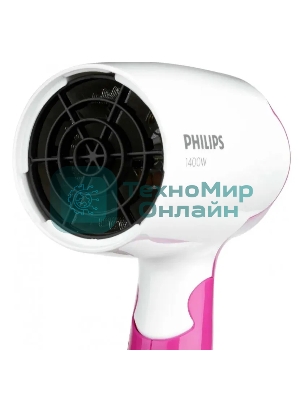 Фен Philips BHD003/00 розовый/белый, 1400 Вт, компактный