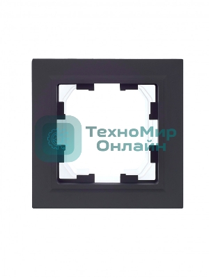 Рамка 1-местная IEK BRITE РУ-1-БрГ-44 IP44 графит