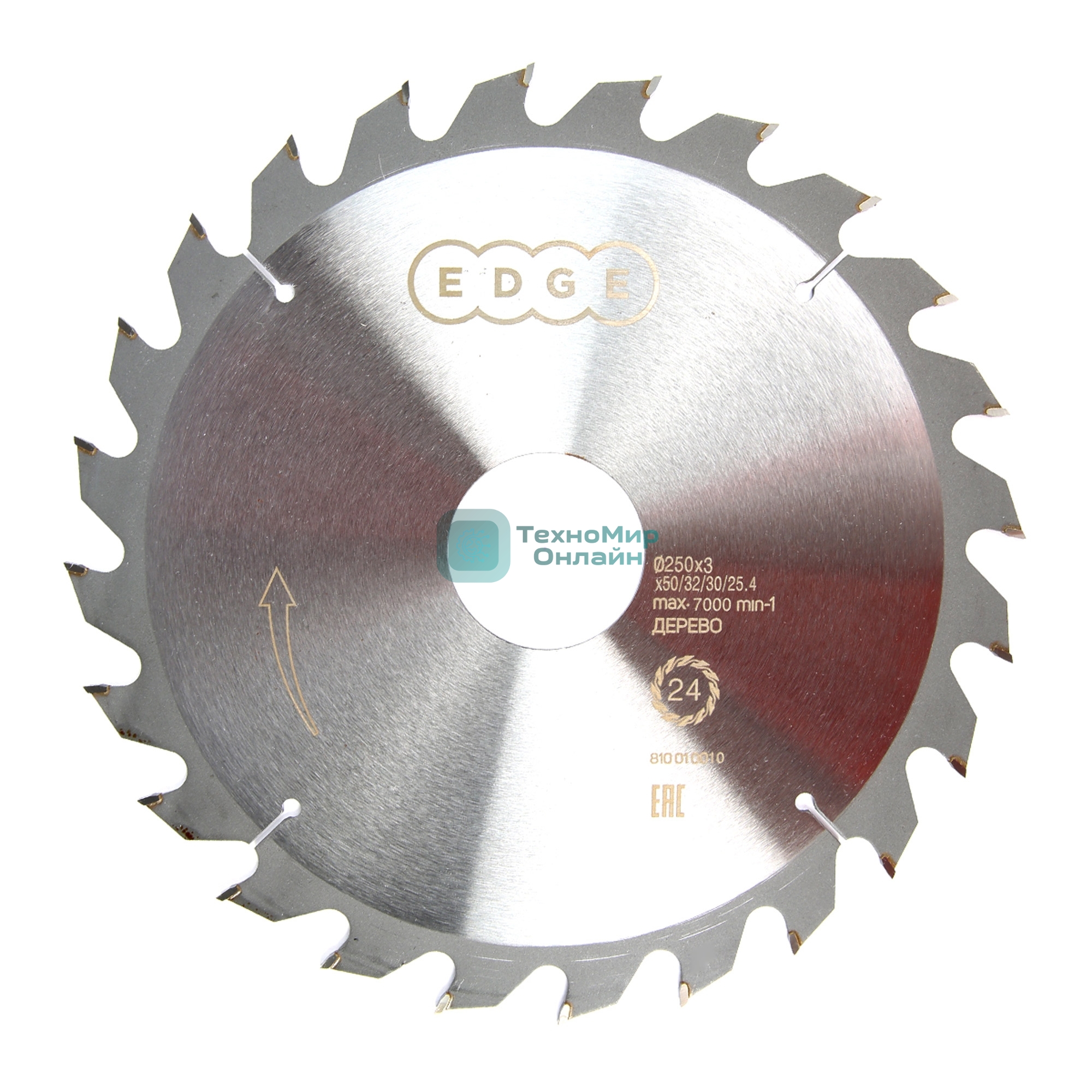 Диск EDGE by PATRIOT пильный по дереву 250х24х50/32/30/25,4
