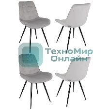 Стул для дома Бюрократ CH-K2_4 комплект 4 шт св. серый Holland 09 металл черный на ножках
