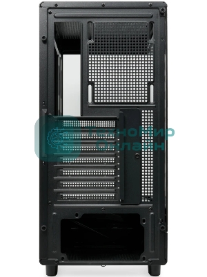 Компьютерный корпус без блока питания HSPD F510, Panoramic Mid Tower, черный, TG, 0.5 SPCC, no fans ATX, mATX, mITX 180/280/160мм 1x2.5