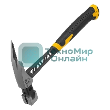 Молоток кровельщика Denzel 600 г, цельнокованый, боек с магнитом, двухкомп. обрезин. рук-ка