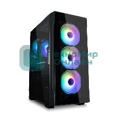 Компьютерный корпус MidiTower Zalman I3 NEO TG Black (ATX, front mesh, TG window, USB 2.0 x1, USB 3.0x2, 4x120мм RGb fan, без БП) (I3 NEO TG Black)