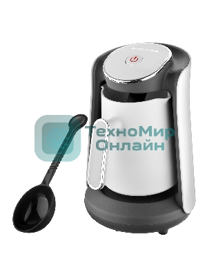 Электрическая турка BRAYER BR1142 белый/серый, исп. кофе -молотый, 0.5 л, 500 Вт.