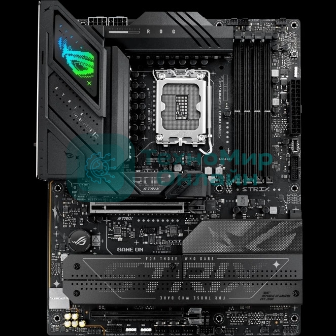 Материнская плата ASUS ROG STRIX B860-F GAMING WIFI, LGA 1851, Intel B860, 4xDDR5, 4xSATA, 4xM.2, 1xPCIe 5.0 x16, 1xPCIe 4.0 x16, 1xDP, 1xHDMI, 1x 2.5Gb LAN, 1xUSB 20Gbps, 1xUSB 10Gbps, 6xUSB-A 5Gbps, 2xUSB 2.0, 3x3.5 мм, 7.1, ATX