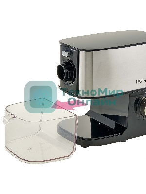 Мясорубка электрическая DELTA LUX DE-602M черный, 3600 Вт, 2.5 кг/мин, реверс, защита от перегрузки, насадки - 5