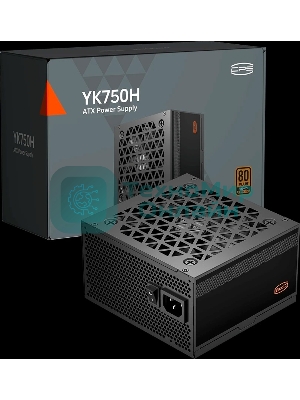 Блок питания ПК Power Supply PCCooler, 750W 80+ Bronze (ATX, ATX 3.1, Non-modular, 1x24(20+4)pin 550мм, 2xCPU*2 8(4+4)pin 650мм, 2xPCIe*2 8(6+2)pin 500мм, 1x12V-2x6 600мм, 6xSATA*3+MOLEX4pin*2, Active, 120x120мм, 140x150x86mm, APFC, OVP/UVP/OCP/SCP/OTP/OPP/SPD)