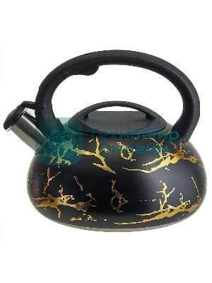 Чайник для плиты ALPENKOK AK-538 из нерж.стали 3л,со свистком,индукционное дно