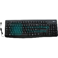 Клавиатура проводная Logitech K120 for business, USB черный (неоригинальная гравировка)