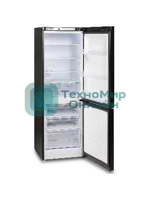 Холодильник Бирюса B6156 черный двухкамерный 210/100л морозилка снизу