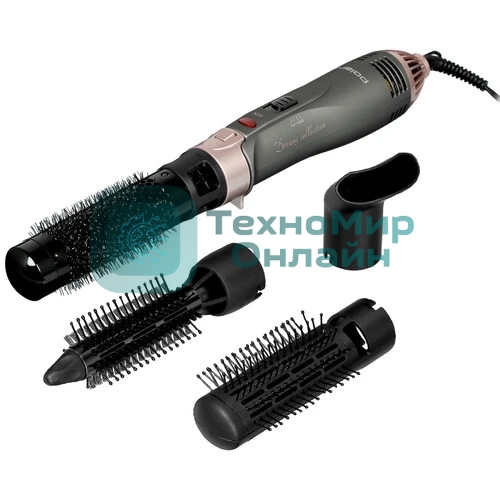 Фен-щётка Polaris PHS 1204i маренго/розовый, 1200 Вт, ионизация, 25/35 мм