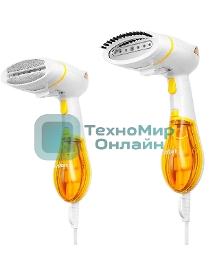 Отпариватель Kitfort КТ-9191-1 белый/желтый, 1300 Вт, 22 г/мин, 140 мл