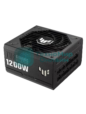 Блок питания ASUS TUF-GAMING-1200G (90YE00S0-B0NA00), 1200Вт, 80 PLUS Gold, 135мм, модульный, черный