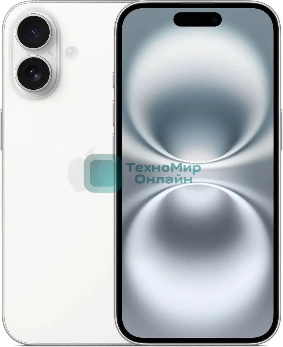 Смартфон Apple iPhone 16, 8/128Gb, белый