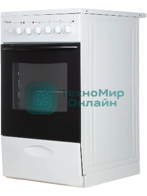 Плита электрическая Лысьва EF4004MK00 белый/черный, конфорок 4 электрических, духовка 57 л, 50 см x 84 см x 60 см (без крышки)