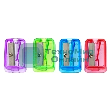 Точилка для карандашей ручная Deli EH552 Little Singer, 1 отверстие, пластик, ассорти, коробка