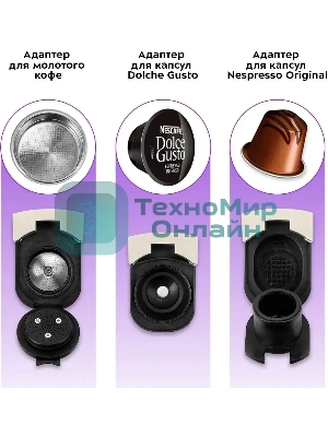 Кофеварка рожковая Kitfort КТ-7466 голубой/белый, исп. кофе - молотый/капсулы, 1.4 л, 1450 Вт, 19 бар