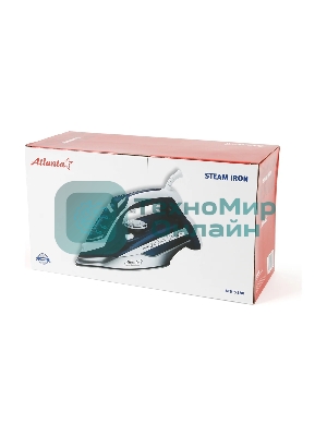 Утюг Atlanta ATH-5580 синий/белый, 3000 Вт, 37 г/мин, 95 г/мин, 350 мл