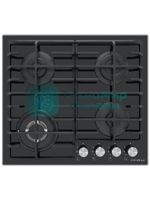 Газовая варочная панель Maunfeld EGHG.64.63CB/G, 4 конфорки, закаленное стекло, черный