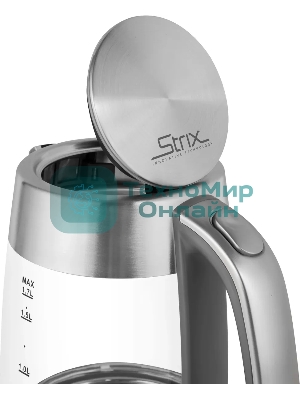 Чайник электрический Red Solution RK-G138 1.7л. 2200Вт серый (корпус: стекло)