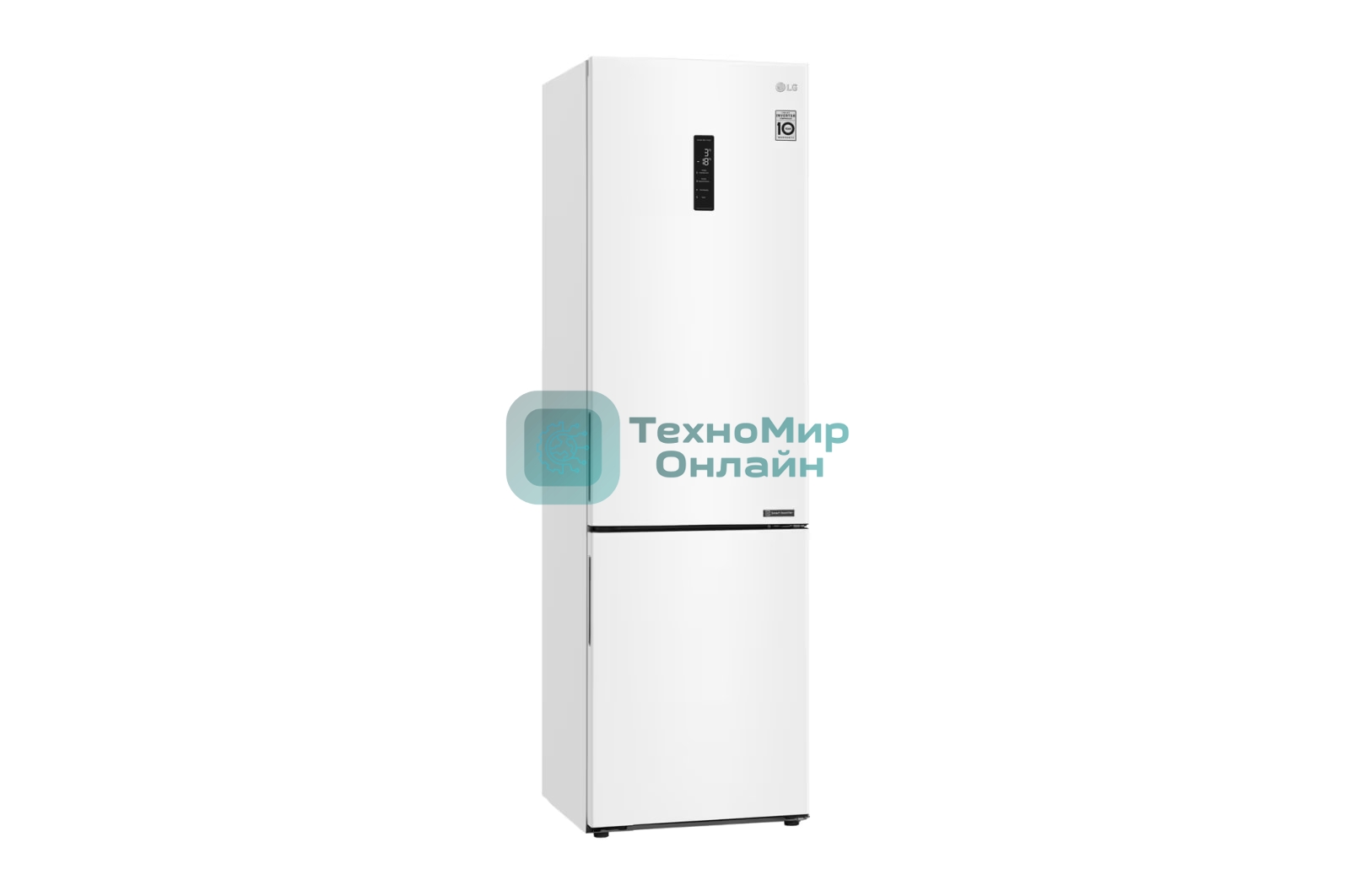 Холодильник LG GA-B509CQSL белый двухкамерный 277/107л морозилка снизу, No Frost