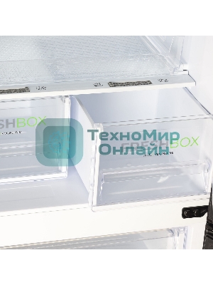 Холодильник Бирюса B6156 черный двухкамерный 210/100л морозилка снизу