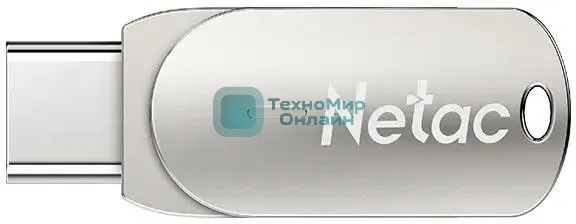 Флешка USB Netac U785C (NT03U785C-016G-32PN), 16Gb, USB3.0/TypeC, R/W 110/45, серебристый